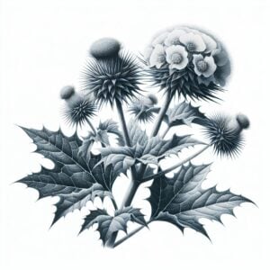 ŁOPIAN PAJĘCZYNOWATY (ARCTIUM TOMENTOSUM)